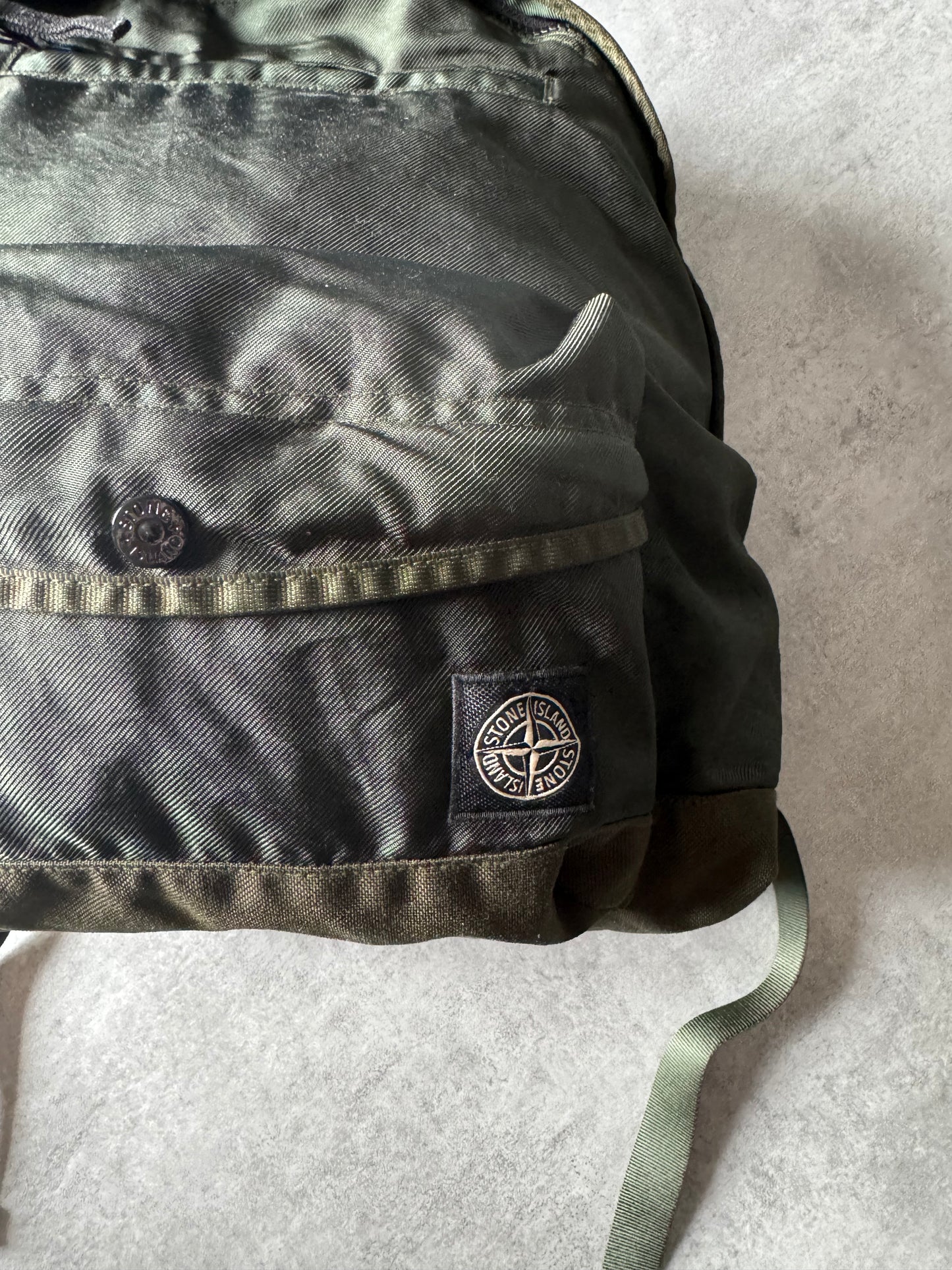 AW2021 Stone Island Olive Compass-Patch Backpack (OS) - 9