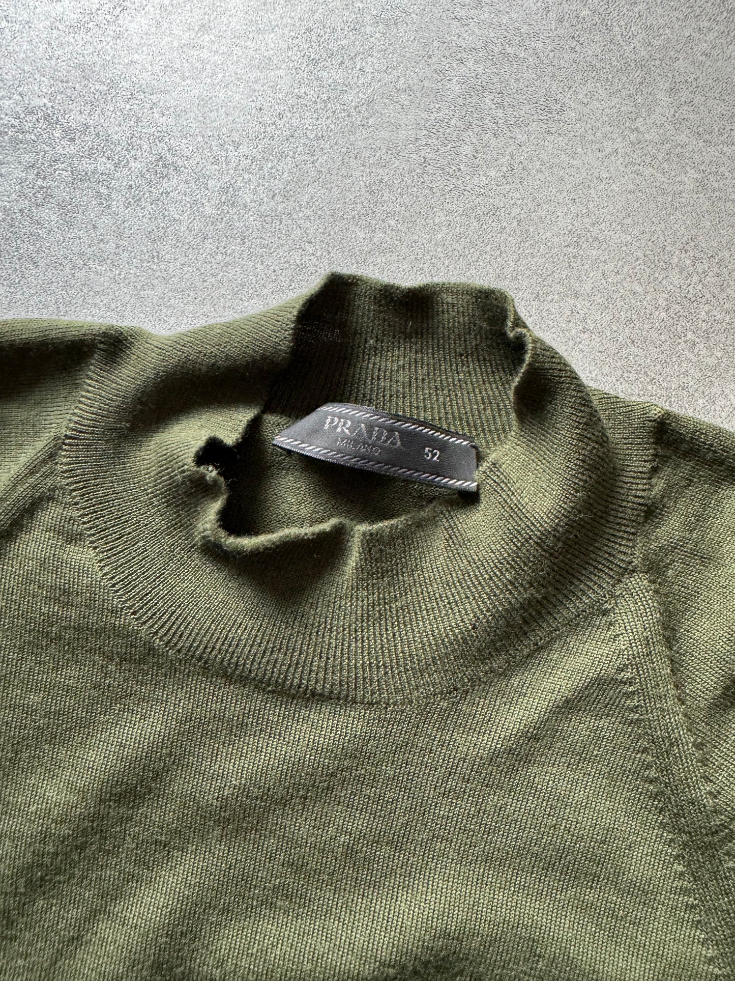 FW2019 Prada Wool Olive Sweater  (L) - 7