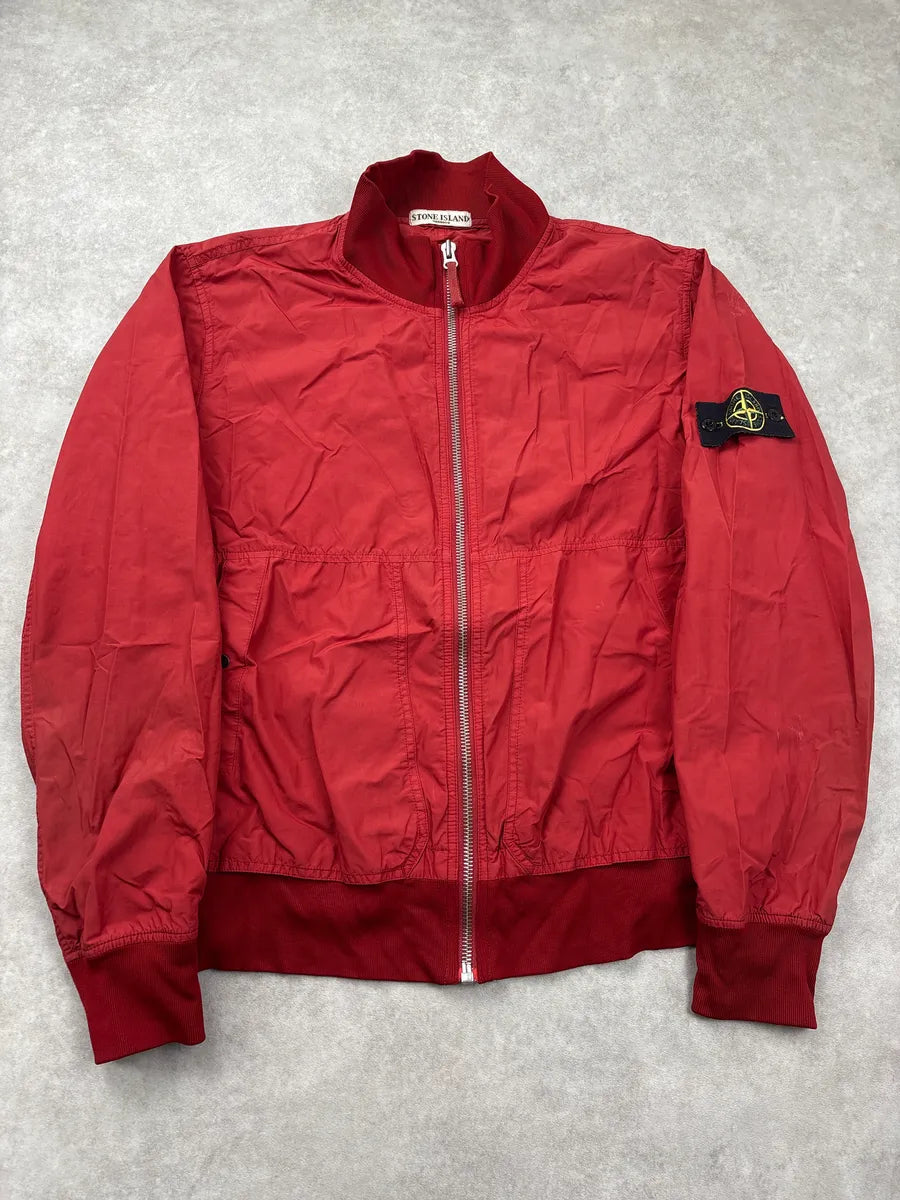 Stone Island Red Nylon Bomber Jacket xaECGzyy 0