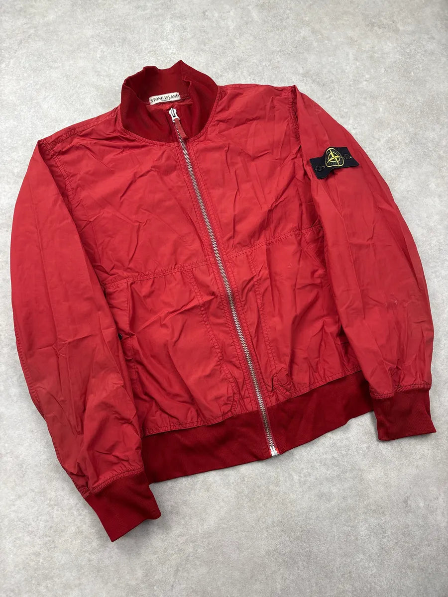 Stone Island Red Nylon Bomber Jacket xaECGzyy 4