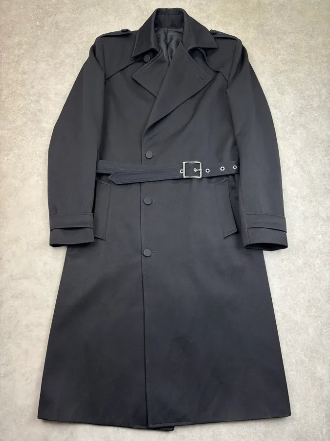 2000s Xavier Delcour Black Classy Trench Coat kJrUWHD 0