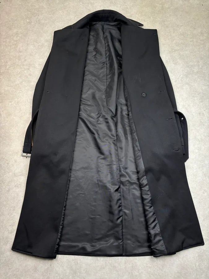 2000s Xavier Delcour Black Classy Trench Coat kJrUWHD 6