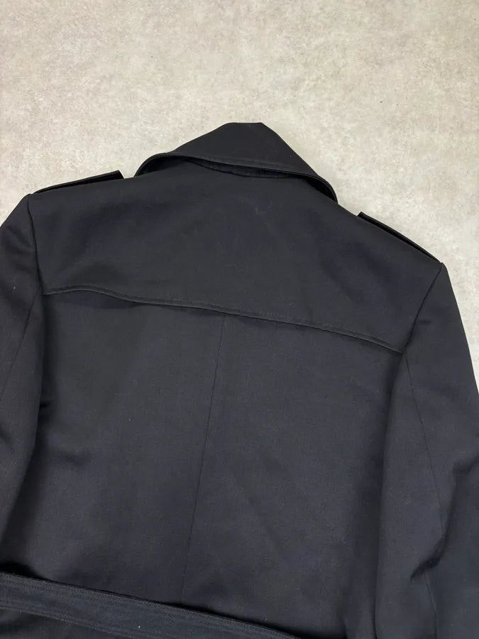 2000s Xavier Delcour Black Classy Trench Coat kJrUWHD 5