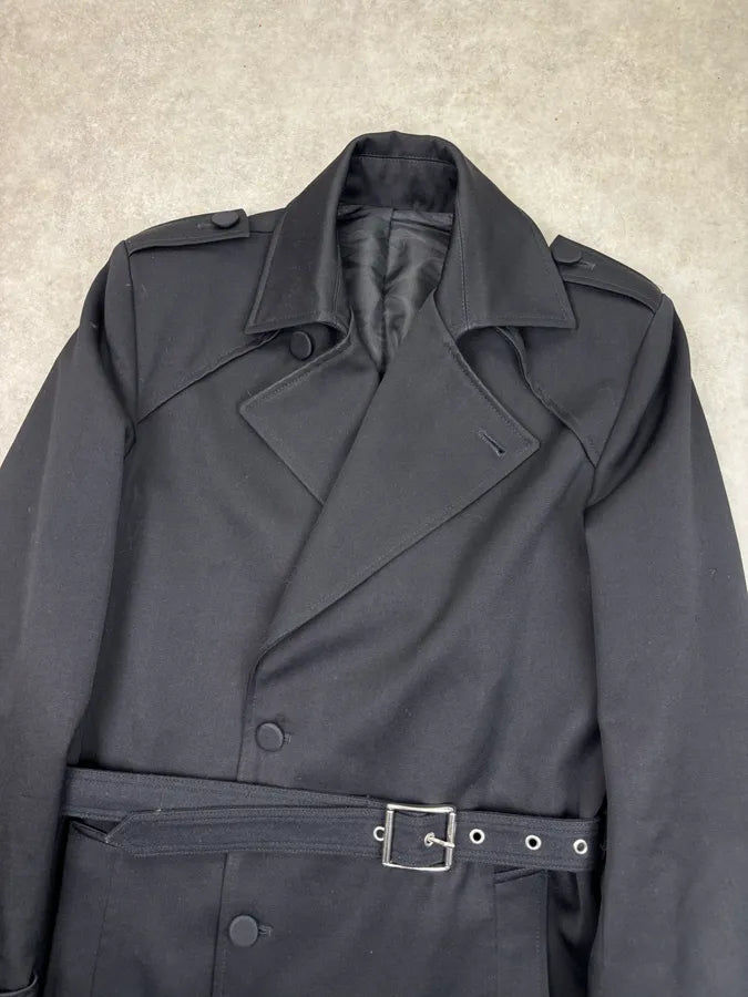 2000s Xavier Delcour Black Classy Trench Coat kJrUWHD 3