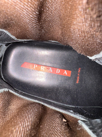 FW1999 Prada Black Leather Boots (40) - 6