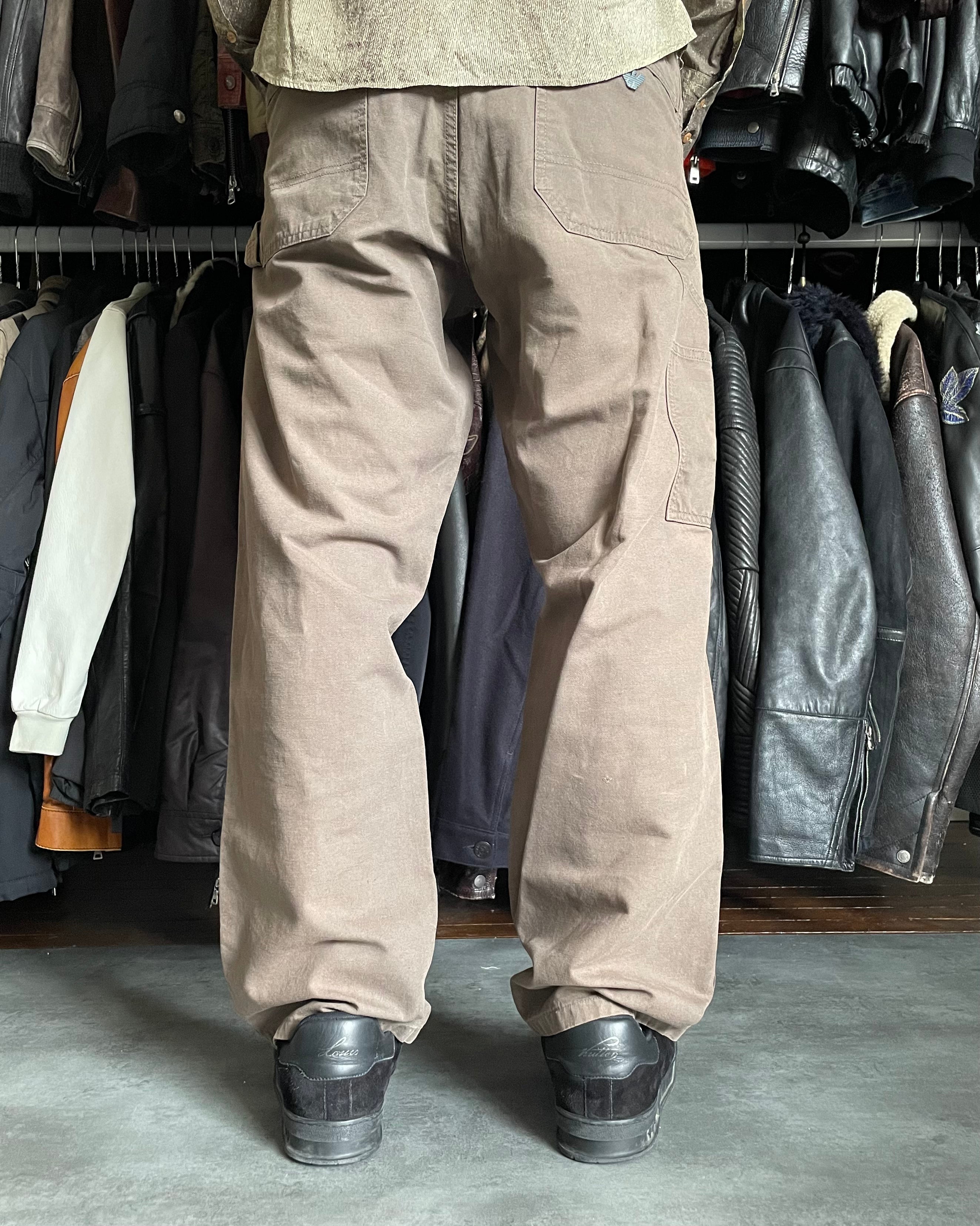 1990s Armani Brown Faded Cozy Oversized Pants  (XL) - 5