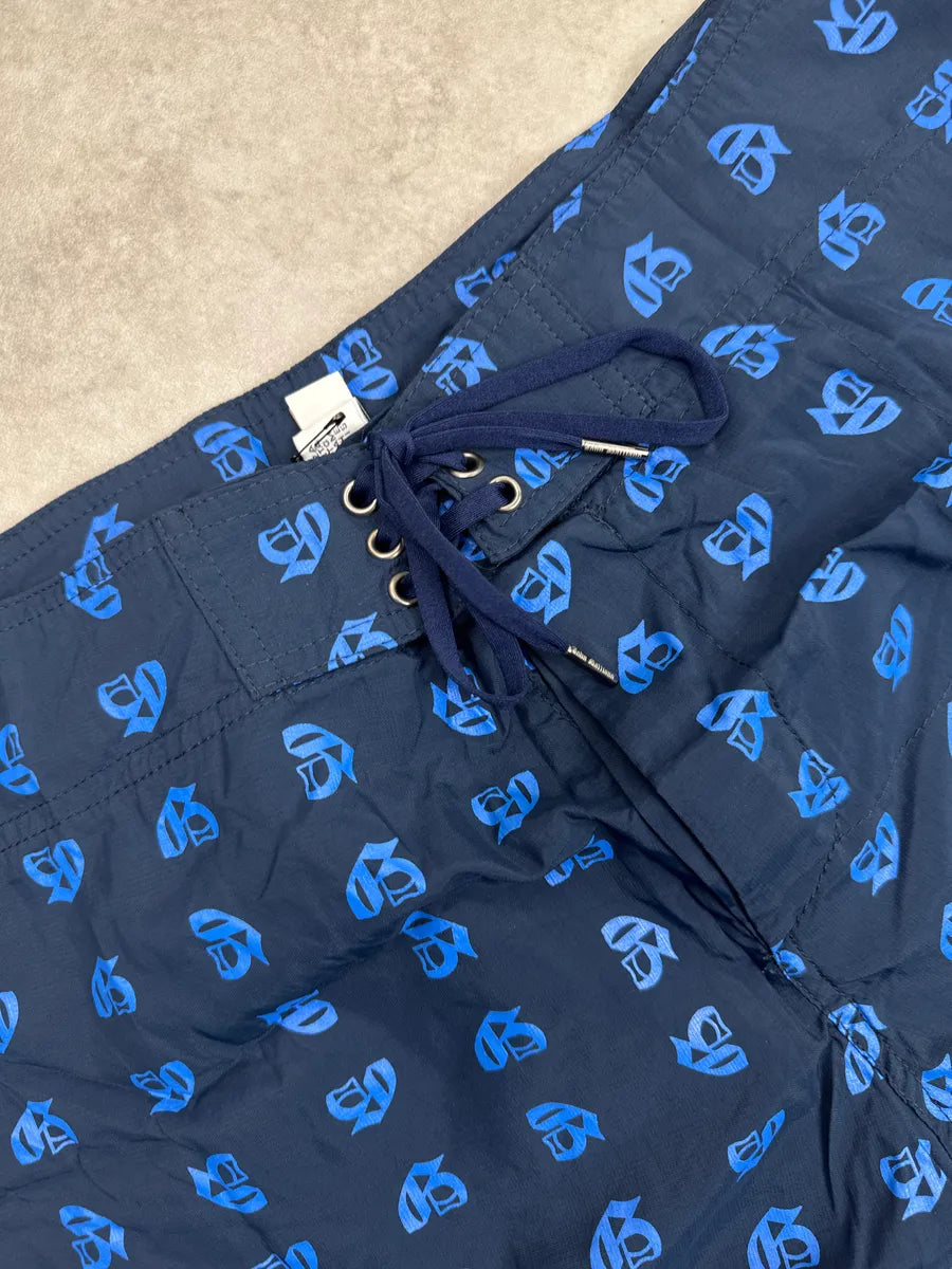 John Galliano Navy All-Over Monogram Cargo Shorts xjMmTmfh 9