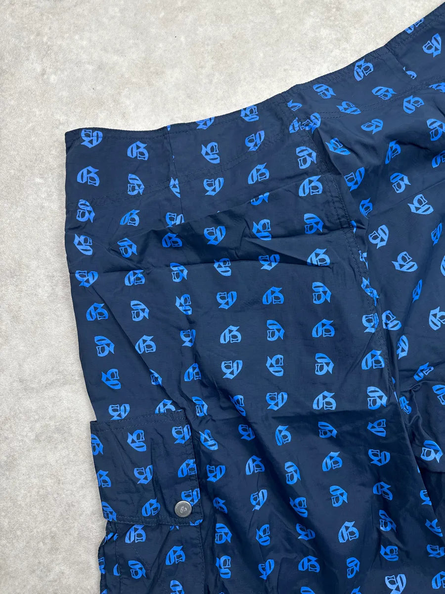 John Galliano Navy All-Over Monogram Cargo Shorts xjMmTmfh 8