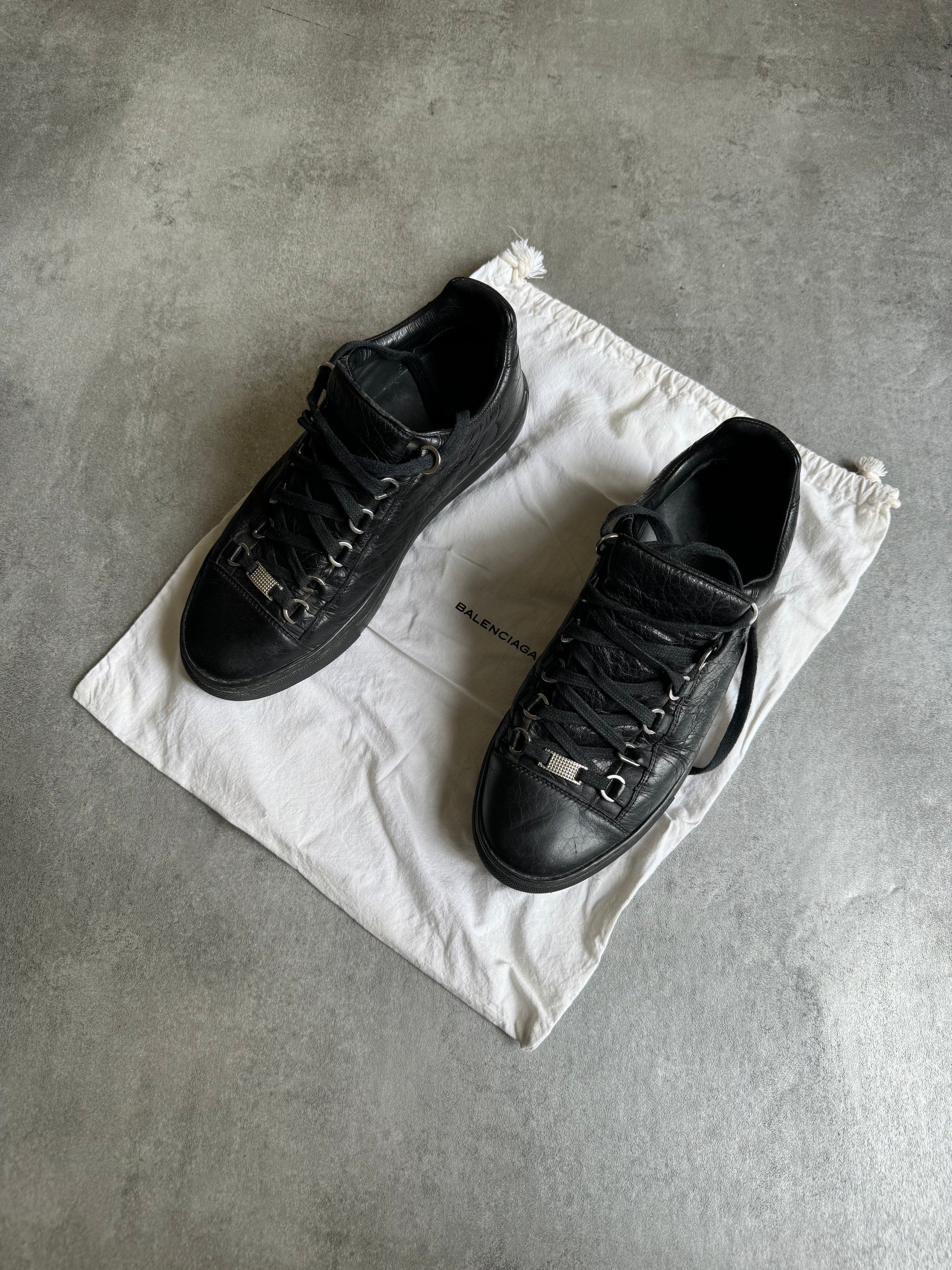 Balenciaga Arena Black Leather Low  (40,5) - 2