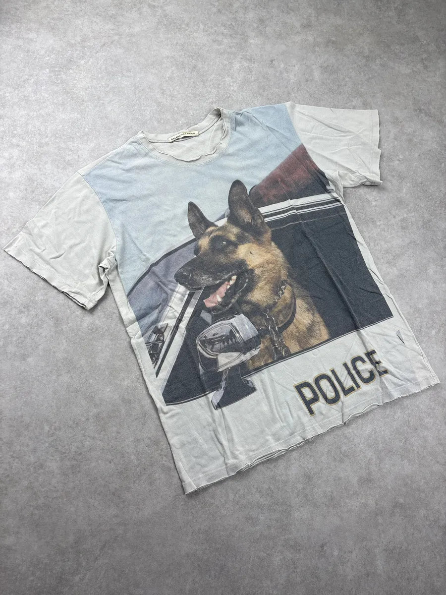 2000s Balenciaga Grey German Shepherd Police T-Shirt xmBQwlQY 3
