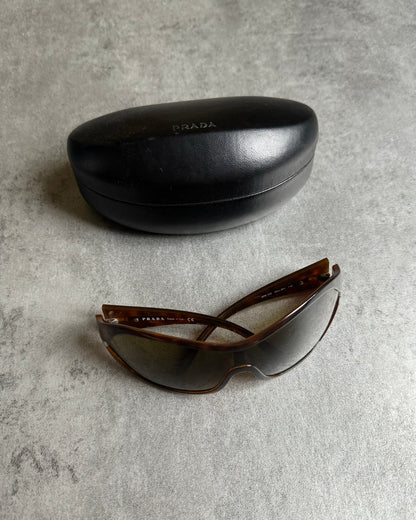 SS2004 Prada Contemporary Brown Sunglasses (OS) - 1