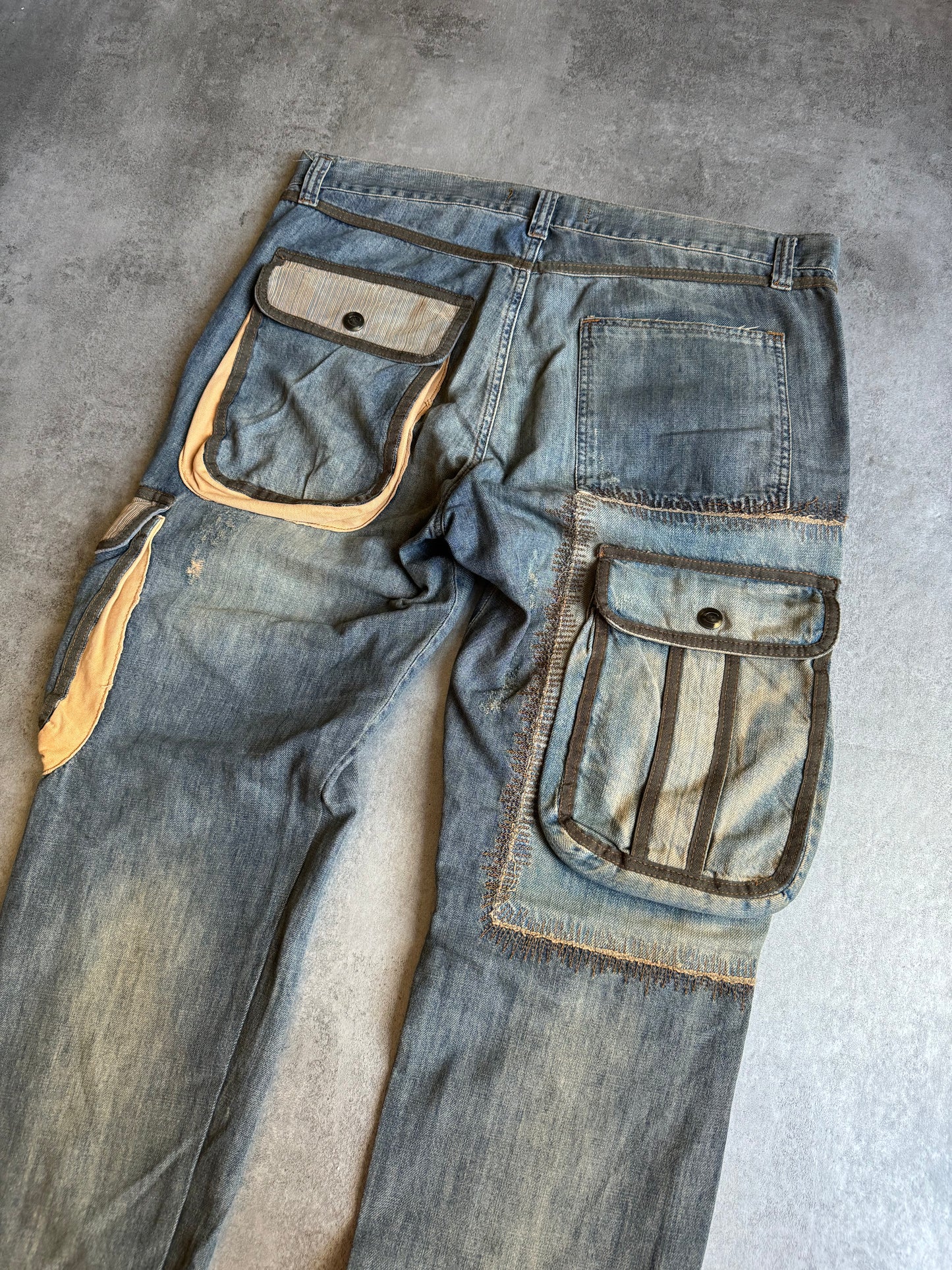 SS2006 Cavalli Harness Cargo Gun Archive Denim Jeans (L) - 6