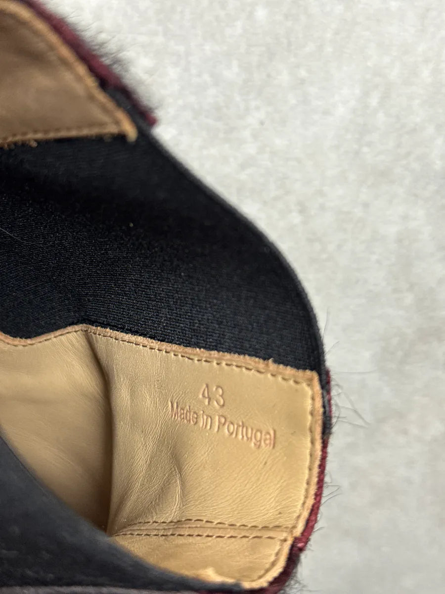 A.P.C. Dark Burgundy Pony Hair Chelsea Boots xtqkcGSj 9