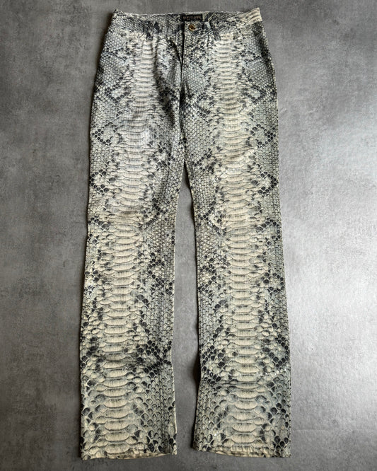 AW2002 Roberto Cavalli Aero Scales Python Effect Pants (S) - 1