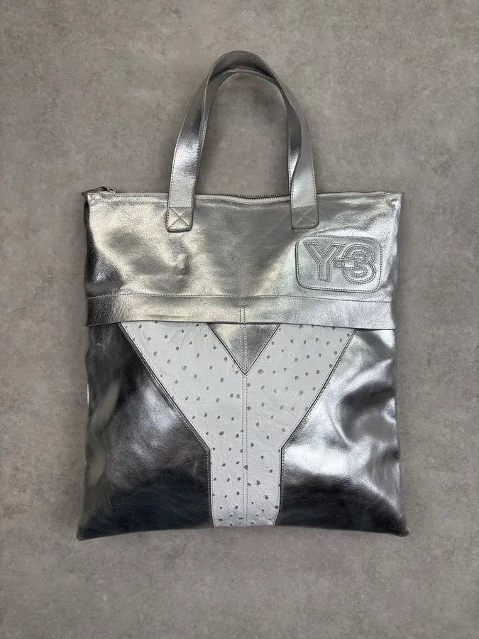 Y-3 X Adidas Leather Silver handle Bag  SswLyUb 1