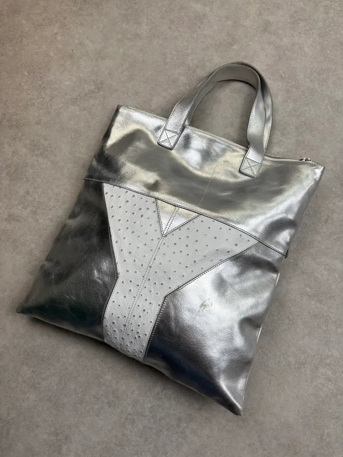 Y-3 X Adidas Leather Silver handle Bag  SswLyUb 14