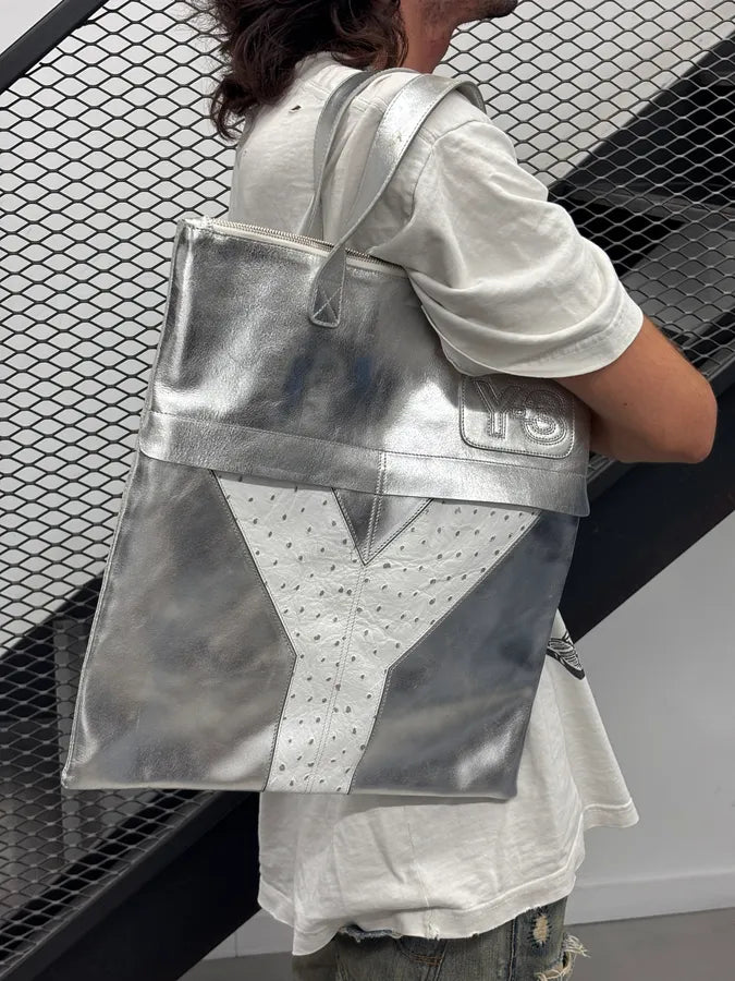Y-3 X Adidas Leather Silver handle Bag  SswLyUb 2