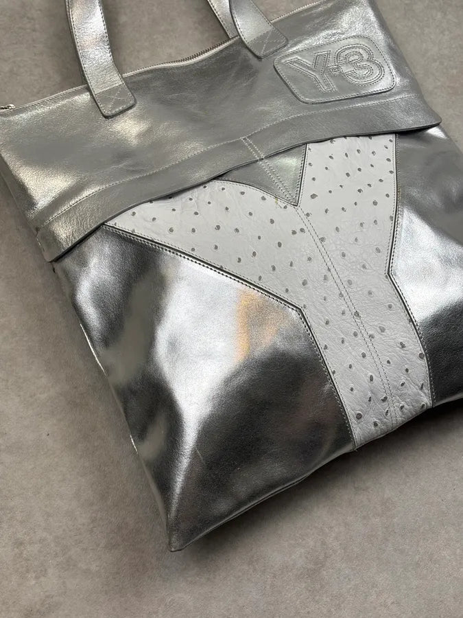 Y-3 X Adidas Leather Silver handle Bag  SswLyUb 7