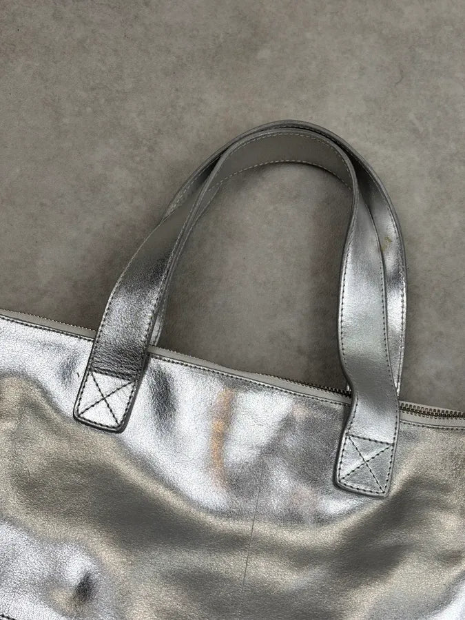 Y-3 X Adidas Leather Silver handle Bag  SswLyUb 8