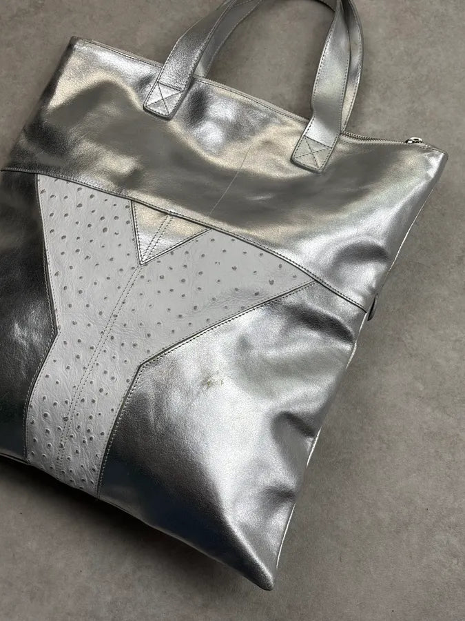 Y-3 X Adidas Leather Silver handle Bag  SswLyUb 9
