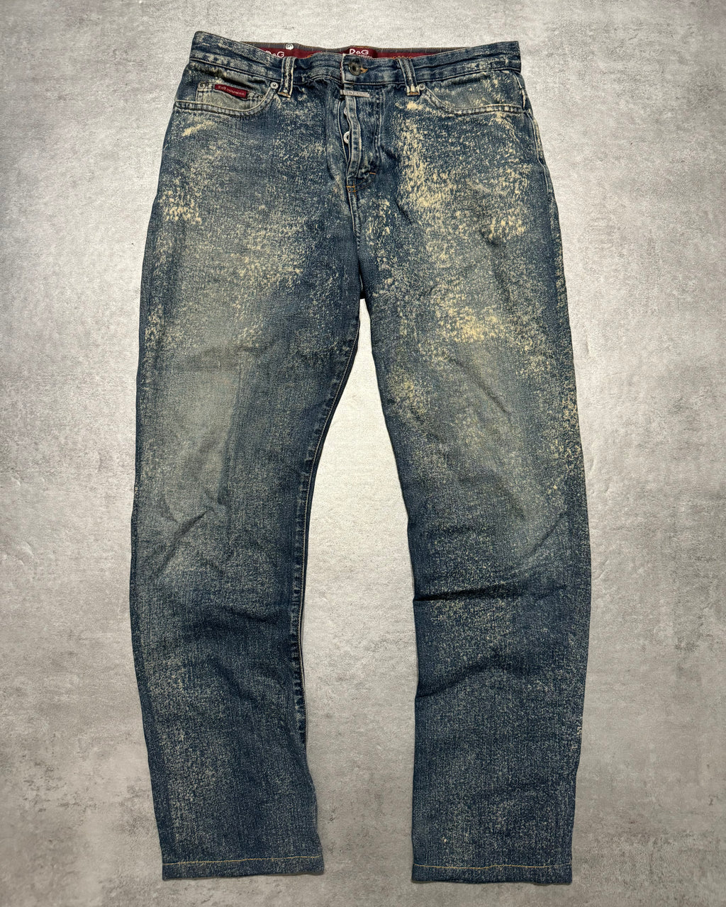 AW2003 Dolce & Gabbana Eroded Washed Denim Jeans  (S) - 1