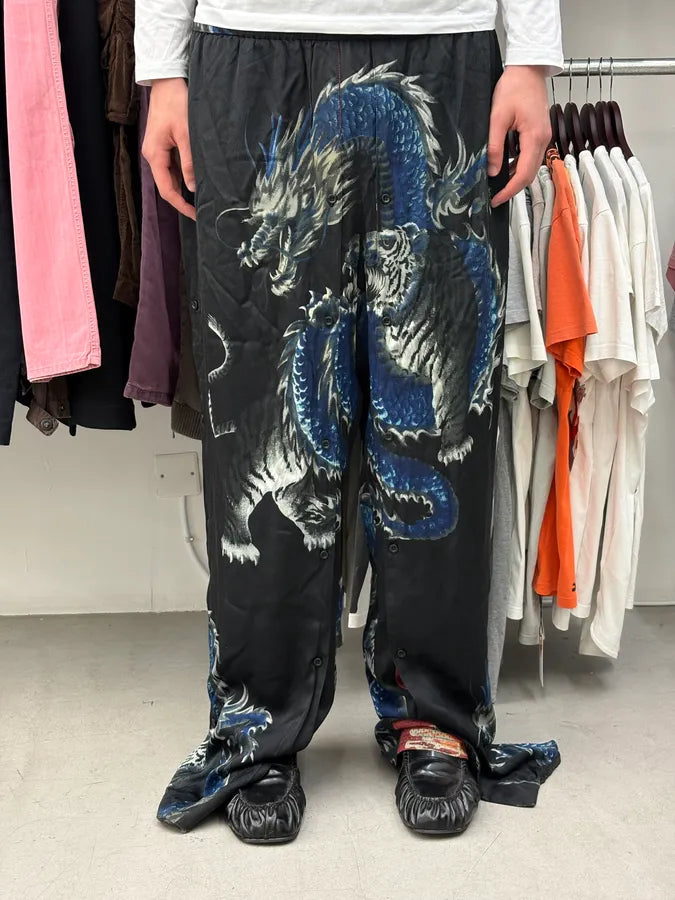 Y/Project Black Asian Dragon Detachable Track Pants GSgZdhn 1
