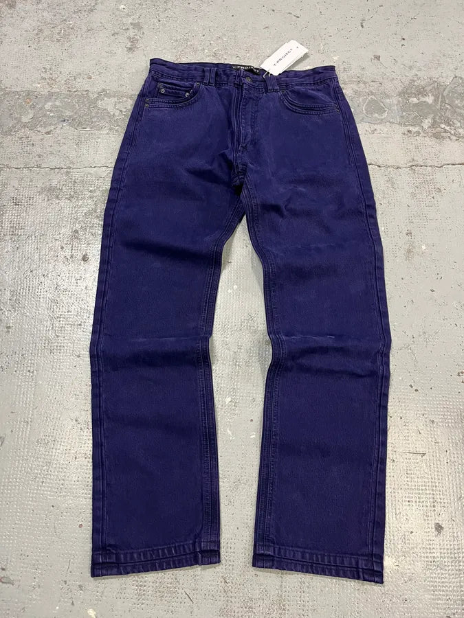 Y-Project Double Layering Purple Denim Jeans GvGGQmO 0