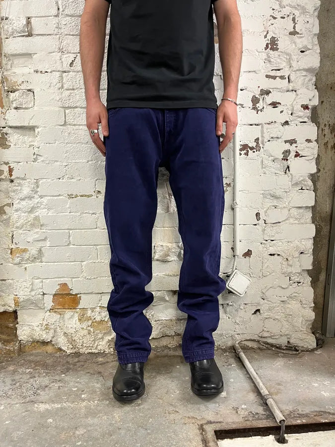 Y-Project Double Layering Purple Denim Jeans GvGGQmO 1