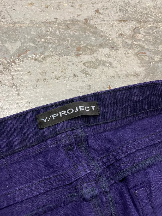 Y-Project Double Layering Purple Denim Jeans GvGGQmO 10