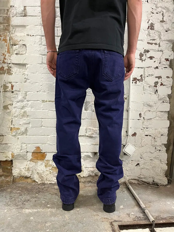 Y-Project Double Layering Purple Denim Jeans GvGGQmO 3