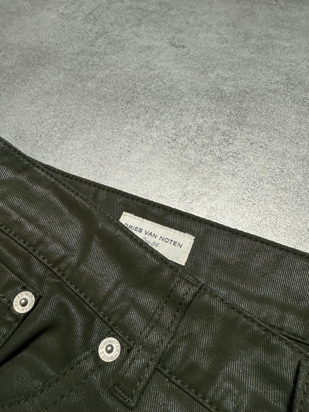 SS2021 Dries Van Noten Olive Straight Relaxed Pants  (L) - 7