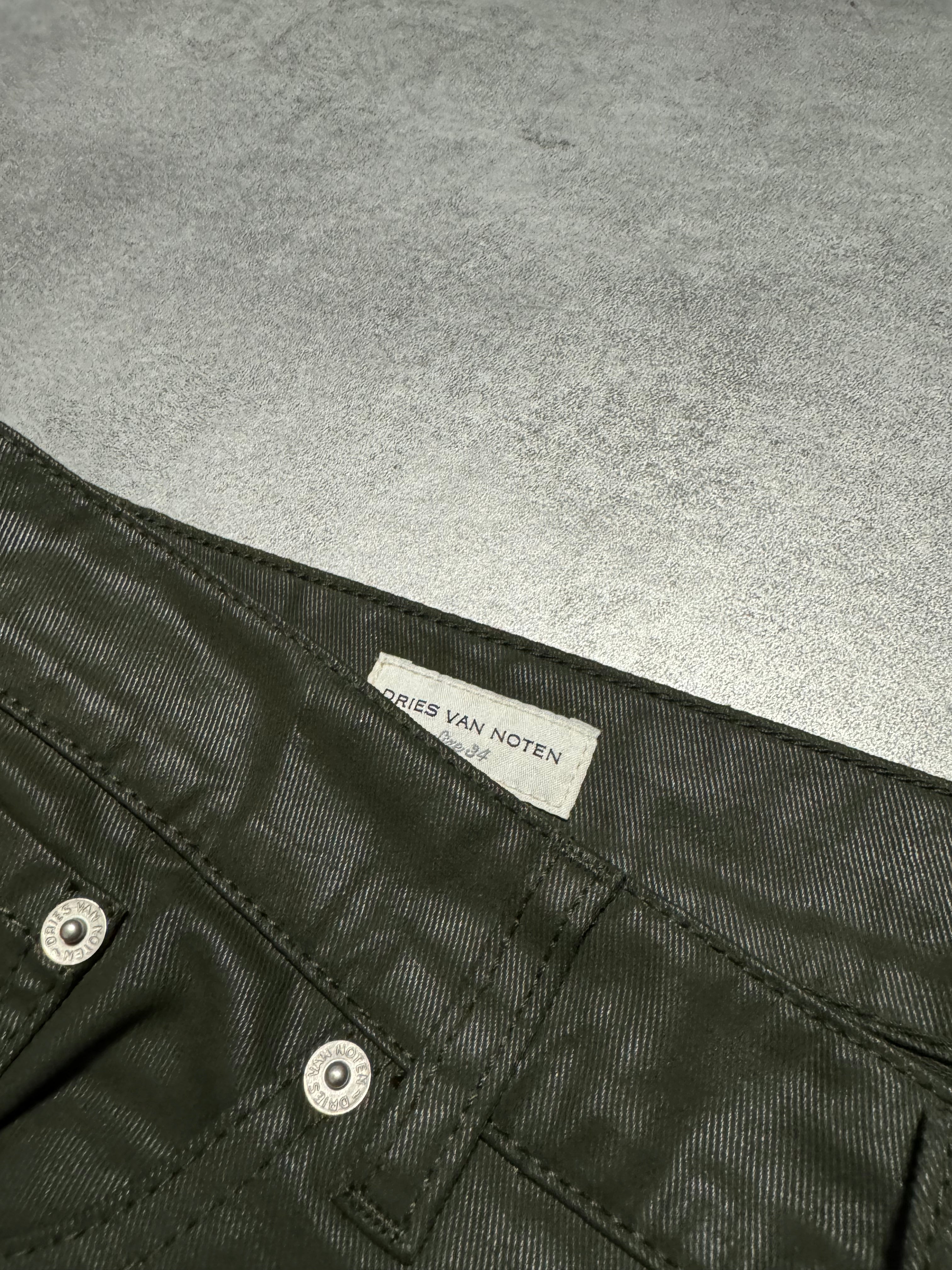 SS2021 Dries Van Noten Olive Straight Relaxed Pants  (L) - 7