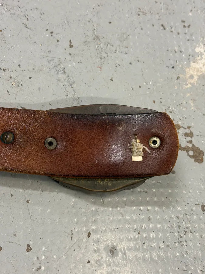Diesel Cognac Leather Tiger Buckle Belt OVZvuBq 8