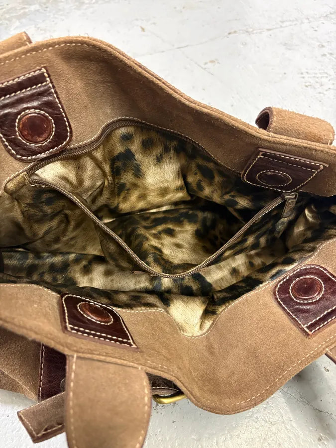 2000s Dolce & Gabbana Brown Leather Python Effect Handle Bag SjMIxON 8