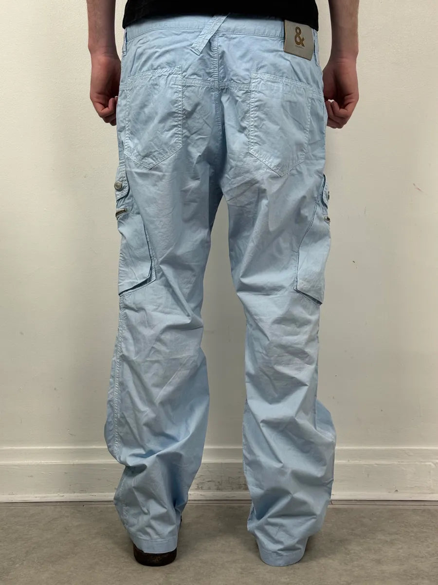 2000s Dolce & Gabbana Light Blue Cargo Pants pqZhLLP 2
