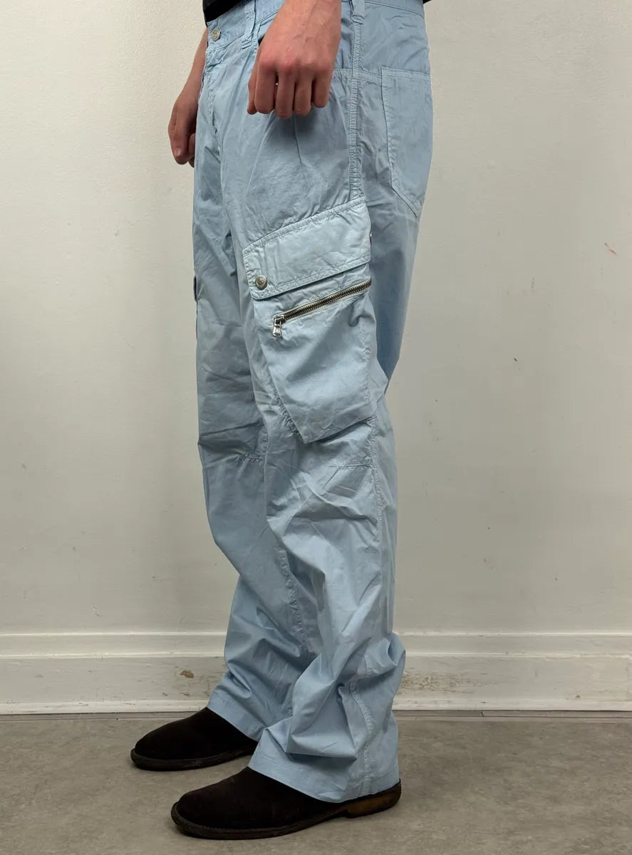 2000s Dolce & Gabbana Light Blue Cargo Pants pqZhLLP 1