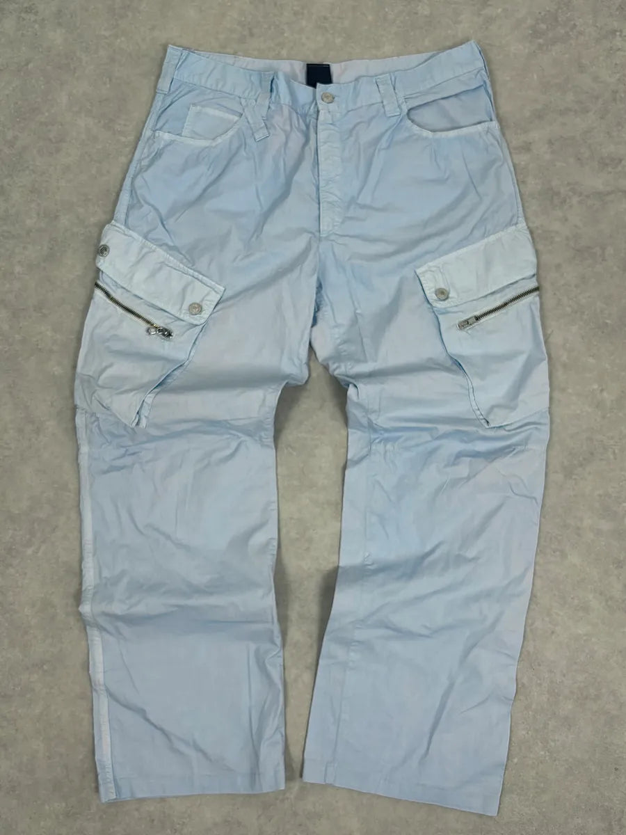 2000s Dolce & Gabbana Light Blue Cargo Pants pqZhLLP 3