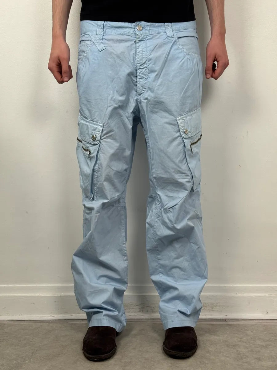 2000s Dolce & Gabbana Light Blue Cargo Pants pqZhLLP 0
