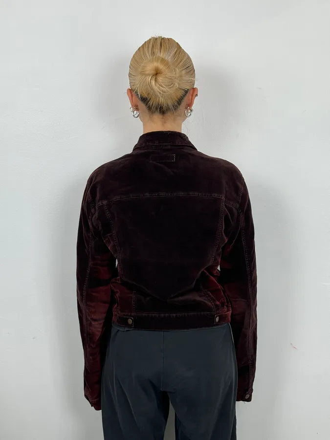 2000s Iceberg Jacket Irregular Gradient Dark Burgundy Jacket QtVRtMo 2
