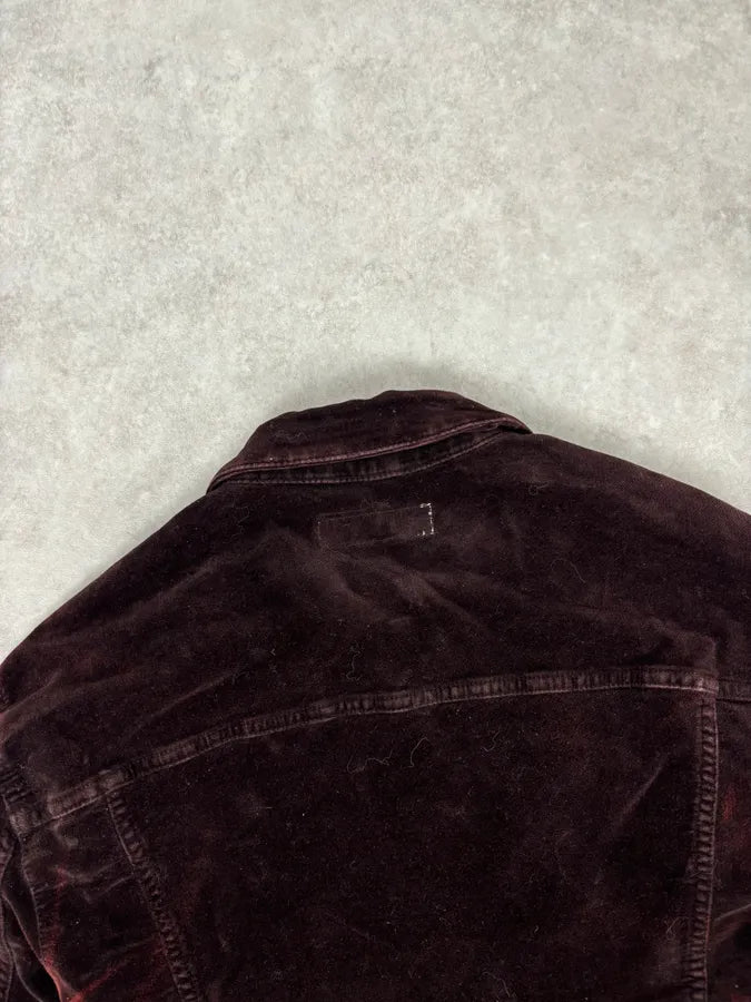 2000s Iceberg Jacket Irregular Gradient Dark Burgundy Jacket QtVRtMo 5