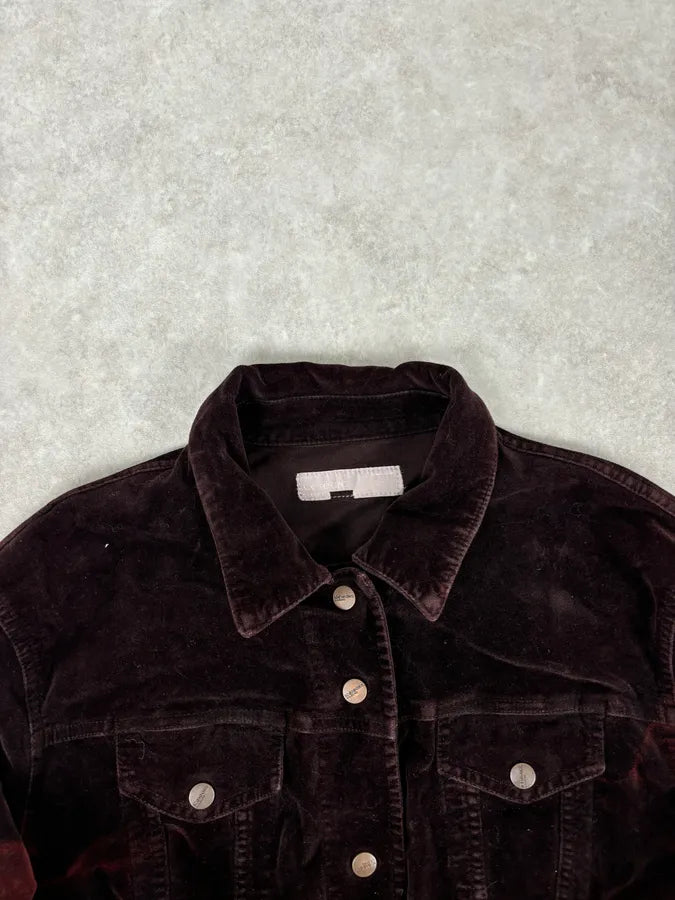 2000s Iceberg Jacket Irregular Gradient Dark Burgundy Jacket QtVRtMo 3