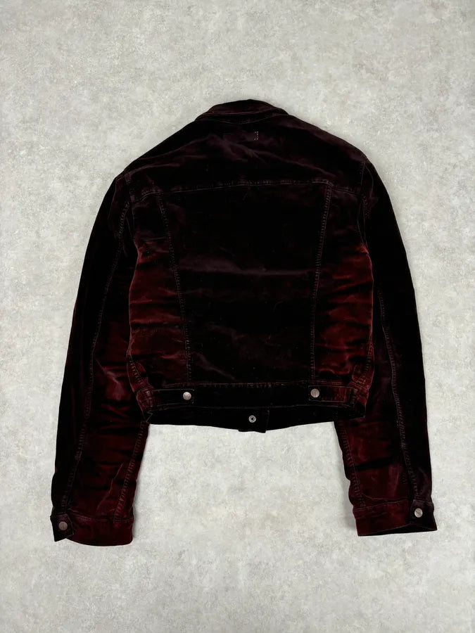 2000s Iceberg Jacket Irregular Gradient Dark Burgundy Jacket QtVRtMo 4