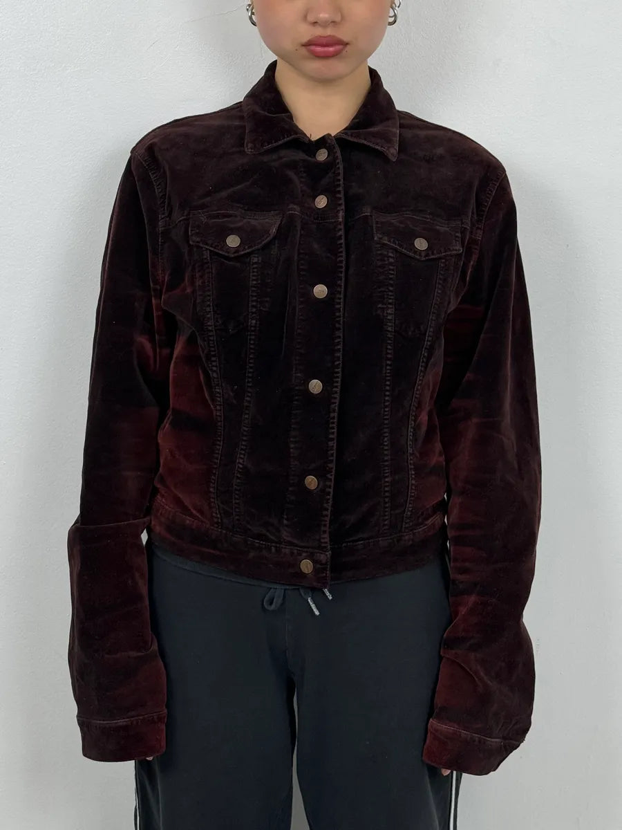 2000s Iceberg Jacket Irregular Gradient Dark Burgundy Jacket QtVRtMo 1