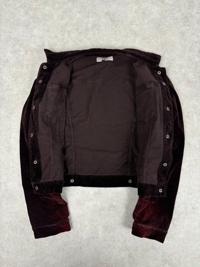 2000s Iceberg Jacket Irregular Gradient Dark Burgundy Jacket QtVRtMo 6