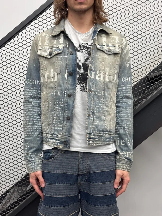 SS2011 John Galliano Blue Denim Gazette Magazine Denim Jacket rsErlax 1