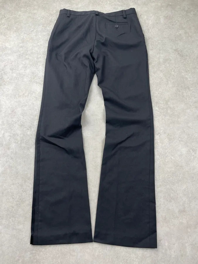 AW2005 Cavalli Black Cotton Pinstriped Tailored Flared Pants YWxJqqE 1