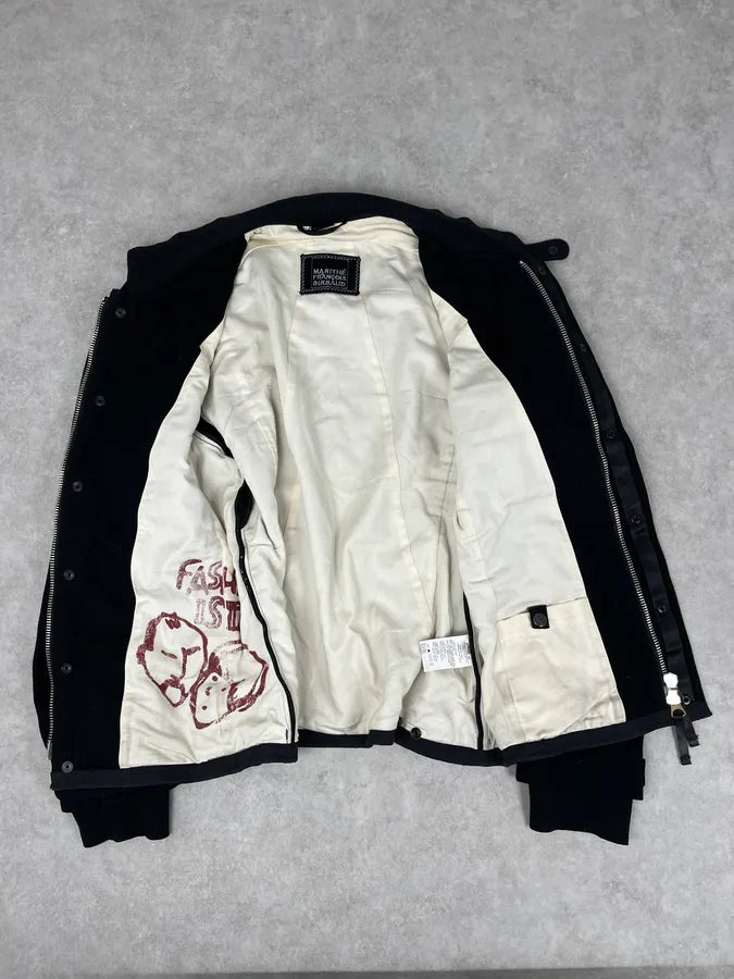 2000s Marithé + François Girbaud Stitched Black Worker Light Jacket mpDKtal 7