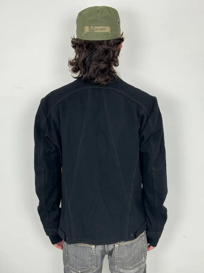 2000s Marithé + François Girbaud Stitched Black Worker Light Jacket mpDKtal 2