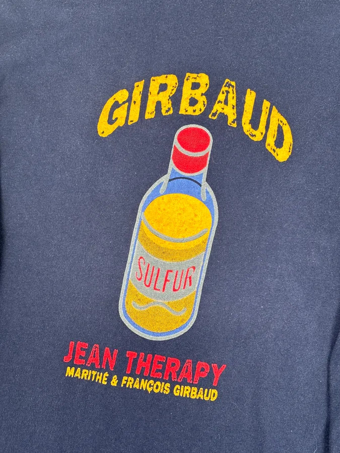 2000s Marithé + François Girbaud Navy Longsleeve Bottle Print T-Shirt tnTkiwz 7