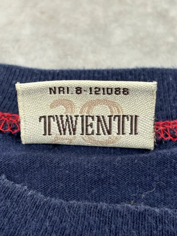 2000s Marithé + François Girbaud Navy Longsleeve Bottle Print T-Shirt tnTkiwz 8